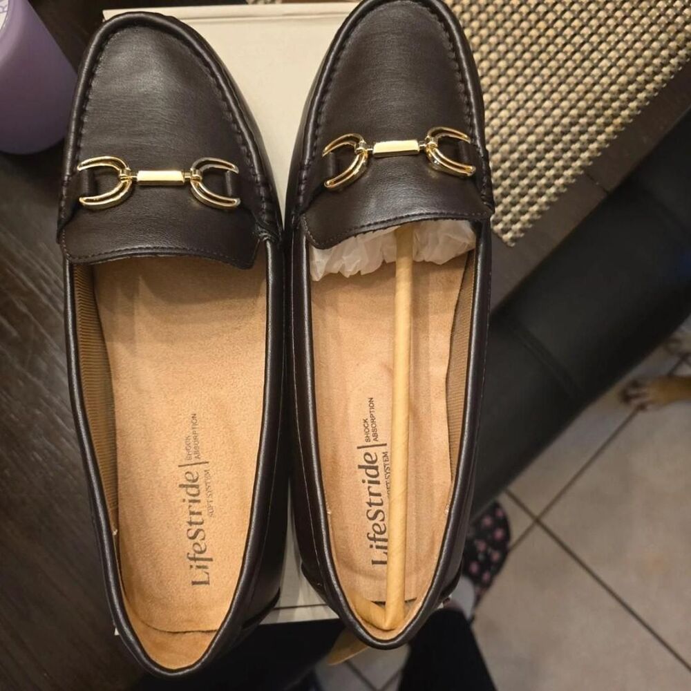 LifeStride Women's Brown Loafers — Size 10 Wide
